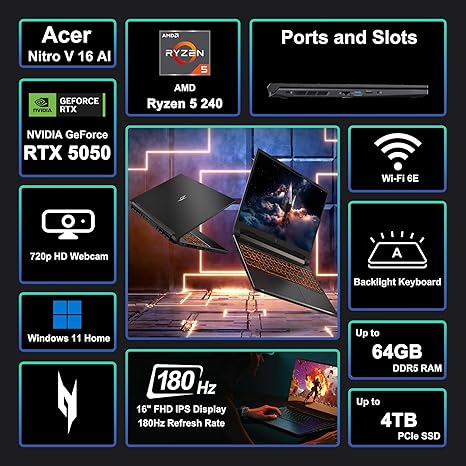 ACER NITRO VI6 RYZEN 5 260 16GB RAM 512 GB SSD RXT 5050 16'' - Image 5
