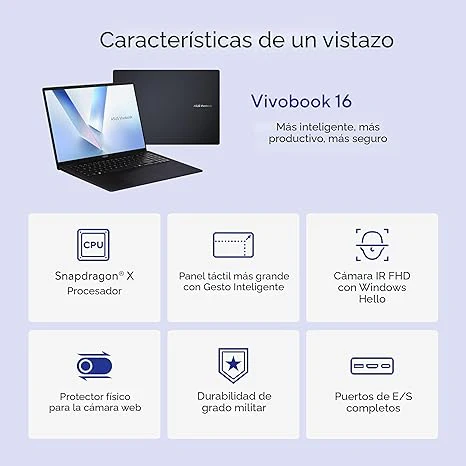 ASUS VIVOBOOK 16 SNAPDRAGON 16GB RAM 1TB SSD 16" - Image 4