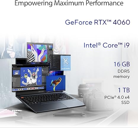 ASUS VIVOBOOK PRO 16 I9-13VA 32GB RAM 1TB SSD RTX 4060 GAMING - 16" - Image 5