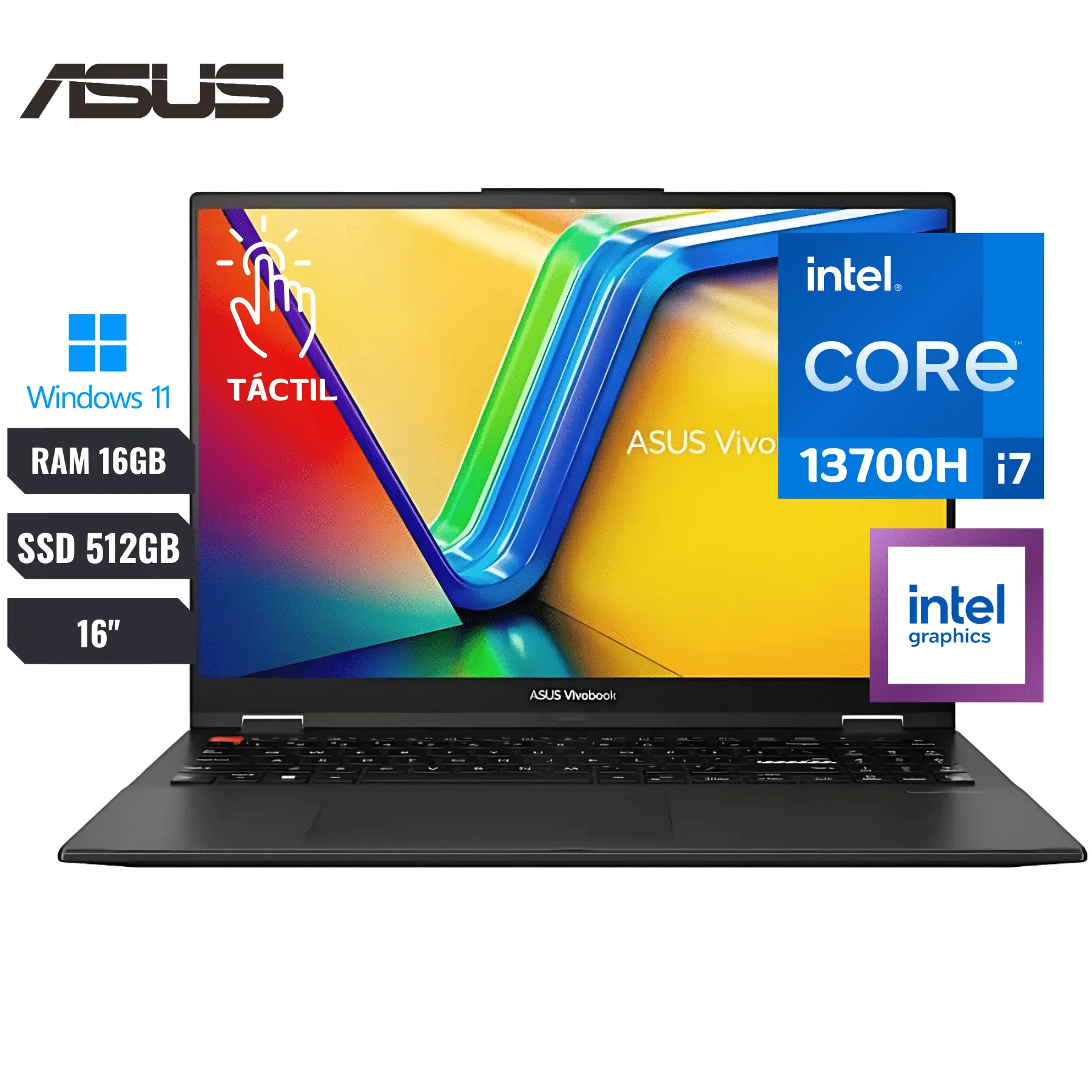 ASUS VIVOBOOK S16 I7 13VA 16GB RAM 512GB SSD FLIP 16"