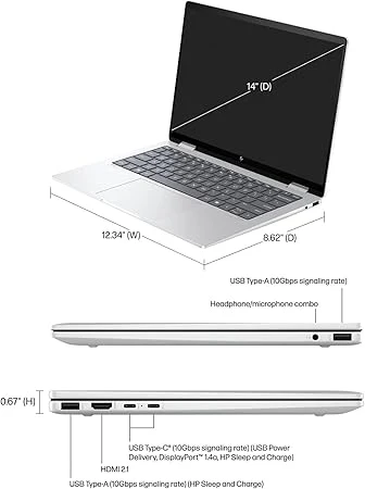 HP ENVY RYZEN 5-8000HS 16GB RAM 512GB SSD  X360 14  - Image 3