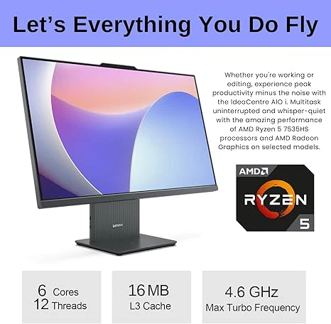 LENOVO IDEACENTRE RYZEN 5 8000 HS 16GB RAM 1TBSSD 27" - Image 2
