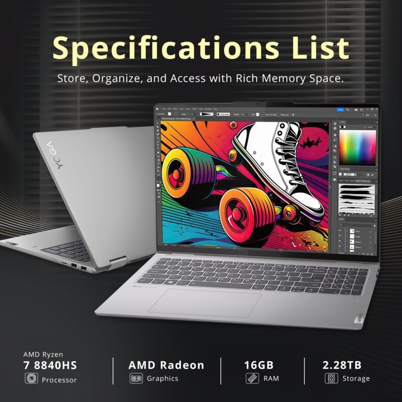 LENOVO YOGA 7 RYZEN 7 - 8000H 16GB RAM 1TB SSD TOUCH 16" - Image 2