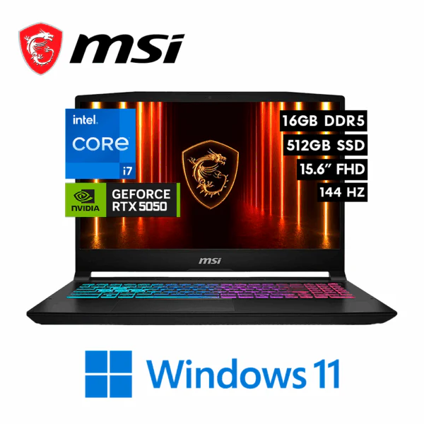 MSI KATANA I7 - 14VA 512GB SSD 16GB RAM, NVIDIA 5050 GAMING 15,6"