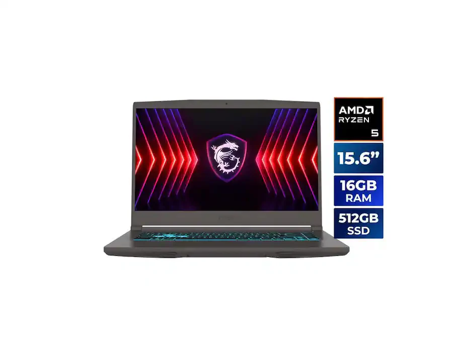 MSI Thin, Nvidia 4060 8GB, Ryzen 5 7535HS, 16GB, 512GB